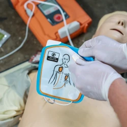 A New Hampshire AED being used in training.