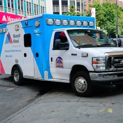 A photo of the Mount Siani ambulance.